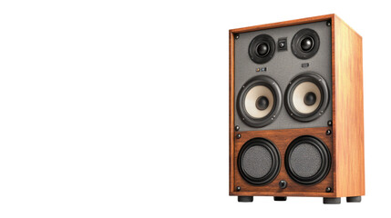 Pile of vintage speakers transparent background