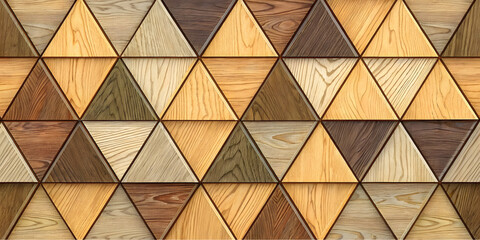 Obraz premium Brown Geometric Checkered Pattern with Vintage Mosaic Design