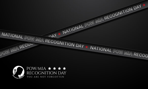 National POW MIA Recognition Day Design Background Illustration