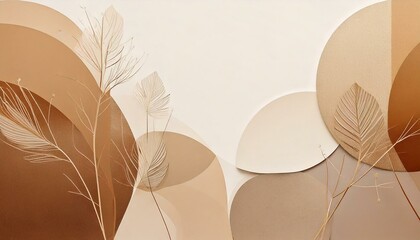 Neutral Geometric Overlays_Minimal abstract shapes in soft taupe and ivory tones, subtly lay
