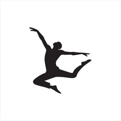 silhouette of person jumping