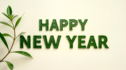 background green happy new year