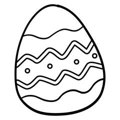 Easter egg cartoon for Easter day kids coloring page