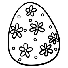 Easter egg cartoon for Easter day kids coloring page