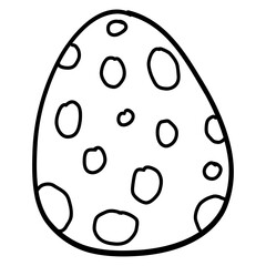 Easter egg cartoon for Easter day kids coloring page