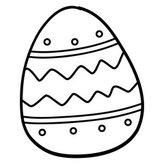 Easter egg cartoon for Easter day kids coloring page