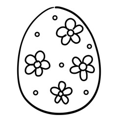 Easter egg cartoon for Easter day kids coloring page
