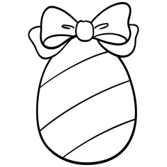 Easter egg cartoon for Easter day kids coloring page