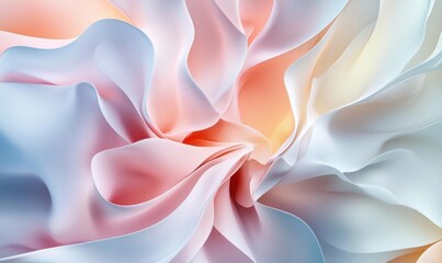 Obraz premium A soft, swirling abstract design in pastel colors.