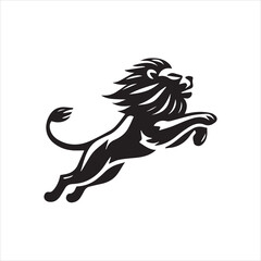 silhouette of a lion