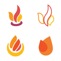 Flame Logo Template Icon