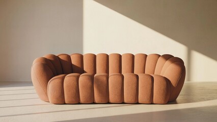 Contemporary Togo Sofa in Minimalist Sunlit Room with Modern Aesthetic