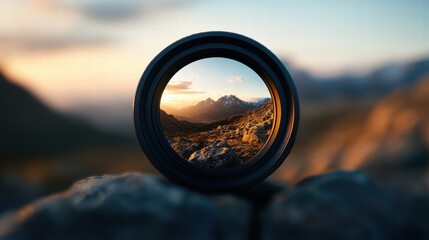 Captivating mountain landscape through a camera lens