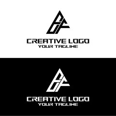 creative letter logo ef design vectors