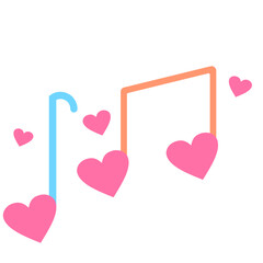 abstract logo icon on valentine's day