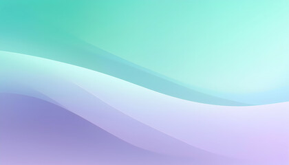Abstract Pastel Wave Background  Soft Mint Green  Lavender  and White Gradient Curves