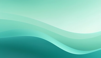 Naklejka premium Abstract Teal Green Wave Background Modern Design Gradient Smooth Curves Wallpaper Te