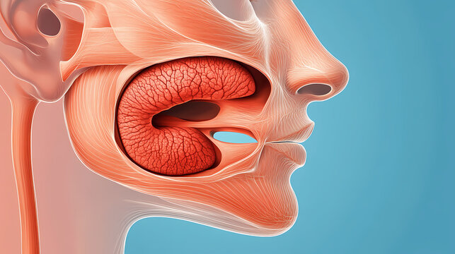 Nasal sinuses anatomy medical vector illustration. nose anatomy paranasal sinuses. Etherwood. Illustration