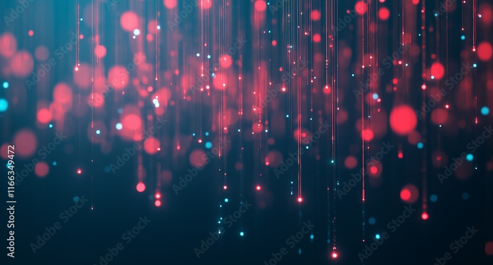Aufkleber a vibrant abstract background with colorful bokeh lights and strands.