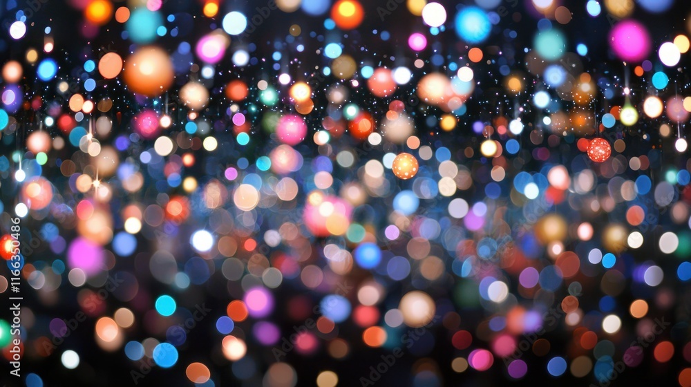 Aufkleber vibrant light patterns abstract background digital art colorful bokeh close-up view modern aesthetic