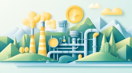 Obraz premium 3D illustration depicting the energy flow in a plant, highlighting photosynthesis and transpiration.