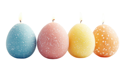 Candle shaped like an Easter egg transparent background