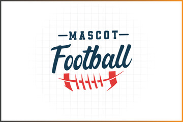 Fototapeta premium American Football Logo Template Badge Logo Rugby Ball Logo