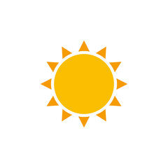 Sun heat icon. Simple flat style. Shine, warm, web, pictogram, sunlight, heat, symbol, weather concept. Vector illustration isolated. SVG