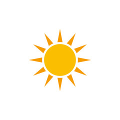 Sun heat icon. Simple flat style. Shine, warm, web, pictogram, sunlight, heat, symbol, weather concept. Vector illustration isolated. SVG