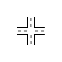 Obraz premium Interaction line icon. Simple outline style. Four, street, traffic, way concept. Sign and symbol for web site design, logo, app, UI. Vector illustration isolated. SVG
