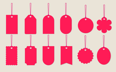 2d vector tag label mock up design , price tag and labels, promotion and sale concept