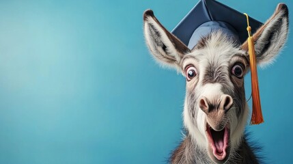 A Donkey's Graduation Day: Celebrating Academic Achievement with Humor