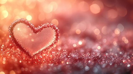 Obraz premium A Sparkling Heart: Valentine's Day Romance