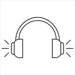 Headhpone icon outline vector