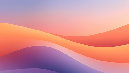 Abstract Pastel Wave Background  Soft Orange  Purple  and Pink Gradient Design