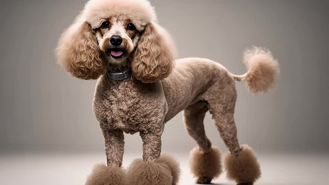 fullbody view Poodle dog shown background offering versatility design applications creative projects