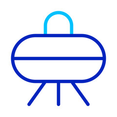 UFO icon, alien spaceship. Concept of extraterrestrial life, space exploration, science fiction.