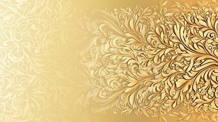 Fototapeta premium Elegant Golden Floral Design Background Pattern