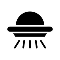 UFO icon, alien spaceship concept. Extraterrestrial life and unidentified flying object.