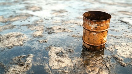 Naklejka premium Oil spill containment strategies, innovative measures for environmental protection and sustainability, safeguarding marine ecosystems