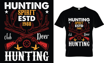 HUNTING CLUB DEER SPIRIT ESTD 1988 HUNTING