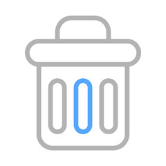 Trash can icon. Concept of waste, disposal, and recycling.