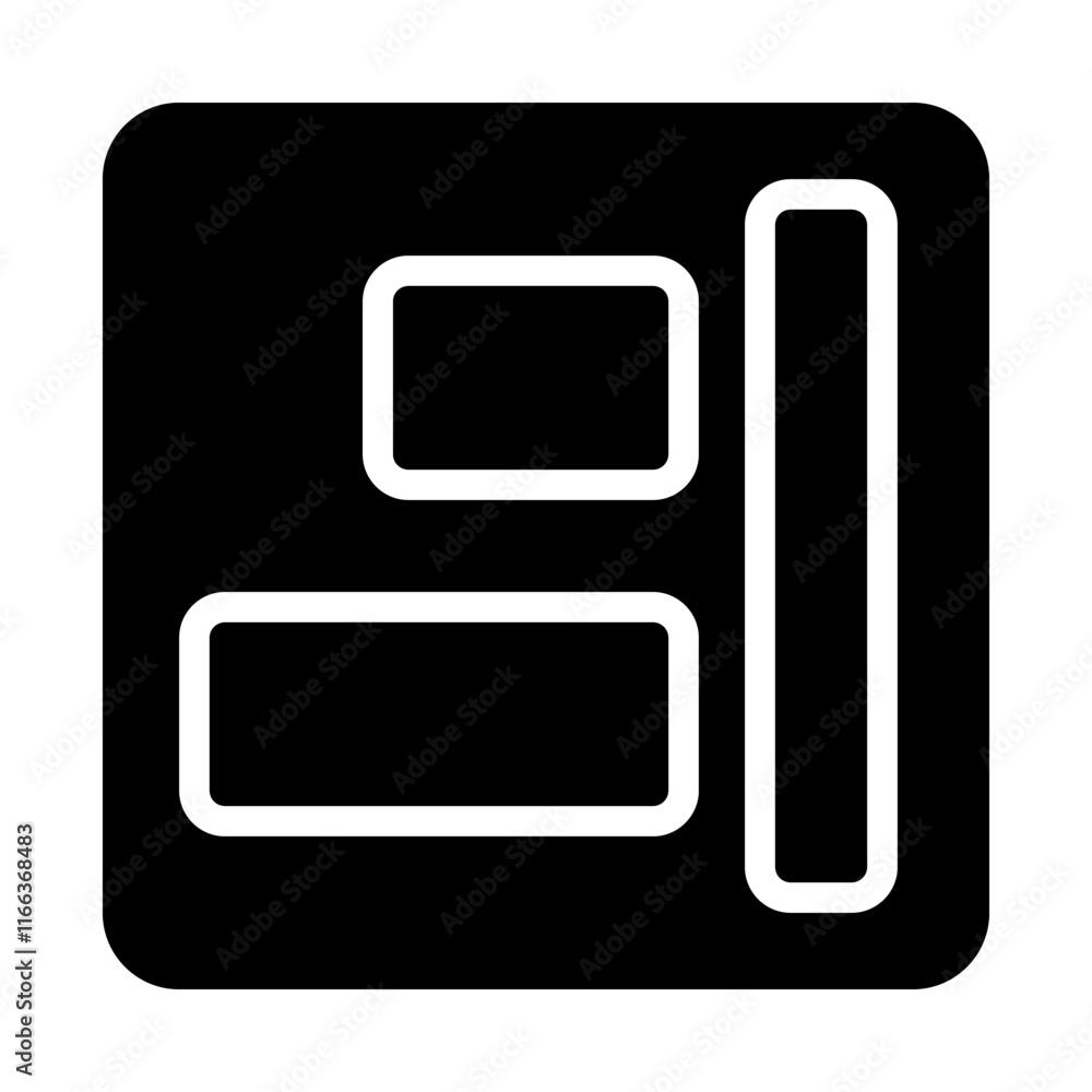 Poster website layout icon, wireframe concept for web design and digital marketing.