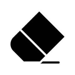Black eraser icon. Concept of erasing, deleting, and removing.