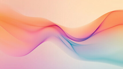 This abstract image features flowing waves of soft colors, symbolizing movement and harmony. Suitable for backgrounds in creative projects, websites, or presentations needing a modern aesthetic.