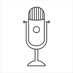 Microphone icon outline vector