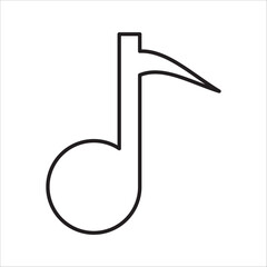 Obraz premium Music icon outline vector