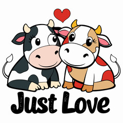 cow with heart