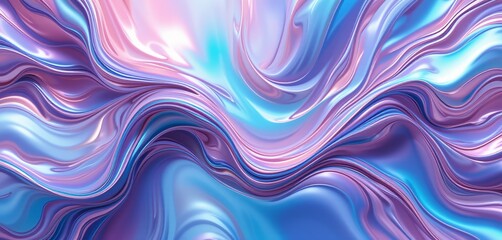 Obraz premium Abstract blue wave pattern with flowing lines and soft digital texture