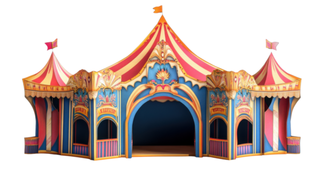 Circus tent transparent background